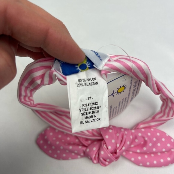 NWT Florence Eiseman Pink & White Soft Headband 12-24m - Picture 3 of 3